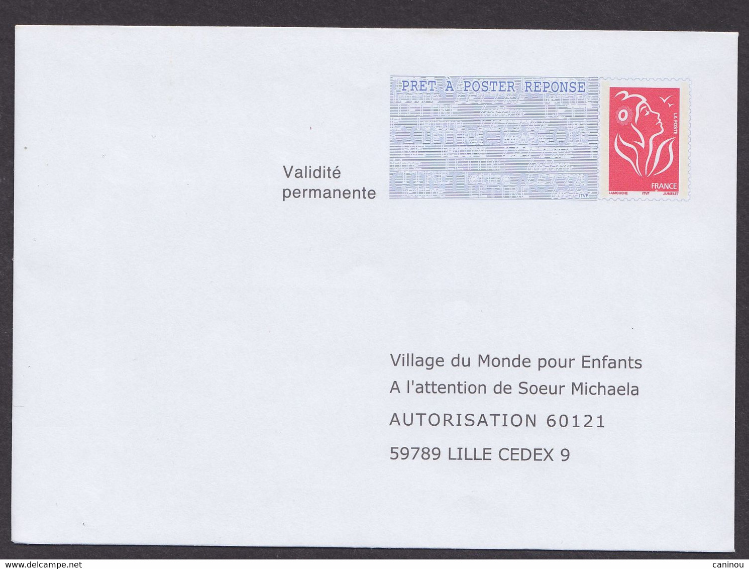 FRANCE ENTIER POSTAL PAP PRE-TIMBRE MARIANNE DE LAMOUCHE VERSO ORANGE - Prêts-à-poster:Answer/Lamouche