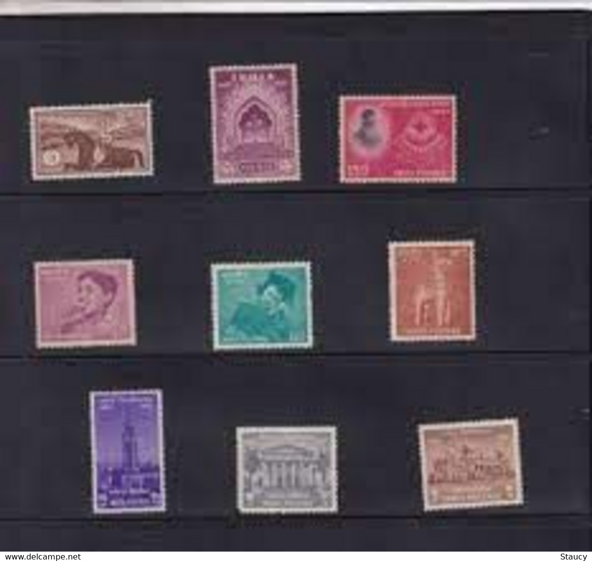 India 1957 Complete Year Pack / Set / Collection Total 9 Stamps (No Missing) MNH As Per Scan - Volledig Jaar