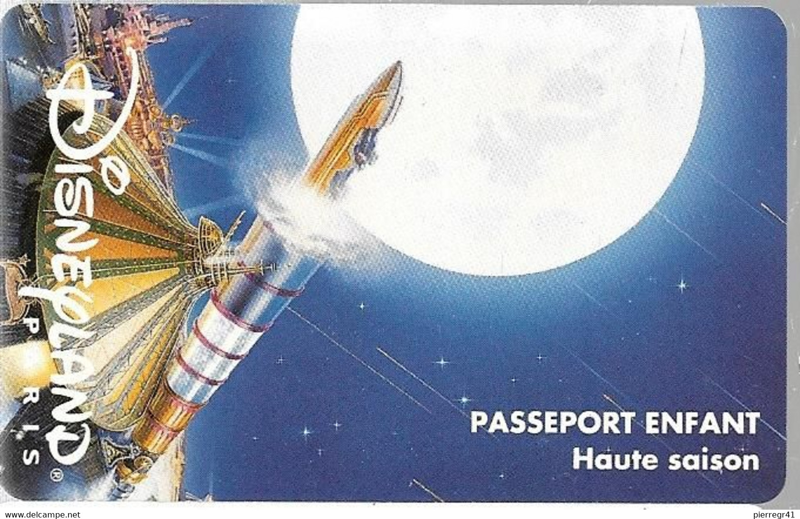 PASS-DISNEYLANDPARIS SPACE MOUNTAIN-V° N°S 049533-NEUF-Sans Marque Croix-TBE- - Toegangsticket Disney