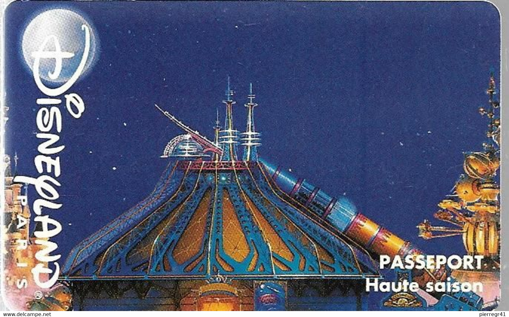 PASS-DISNEYLANDPARIS SPACE MOUNTAIN-V° N°S 059611-NEUF-Sans Marque Croix-TBE- - Passeports Disney