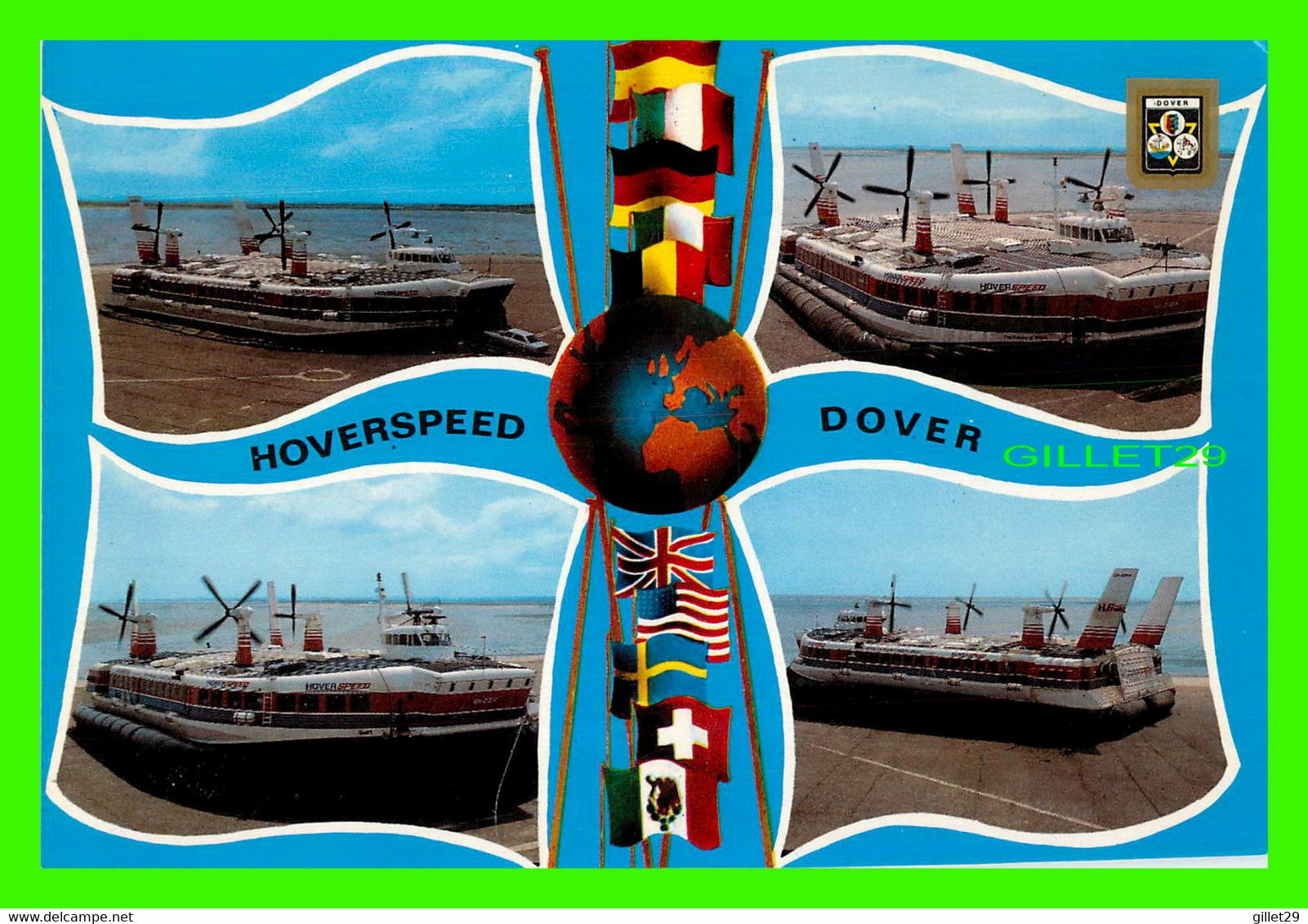 BATEAU, SHIP, AÉROGLISSEURS - HOVERSPEED, DOVER - 4 MULTIVUES - HOVERCRAFT - Aéroglisseurs