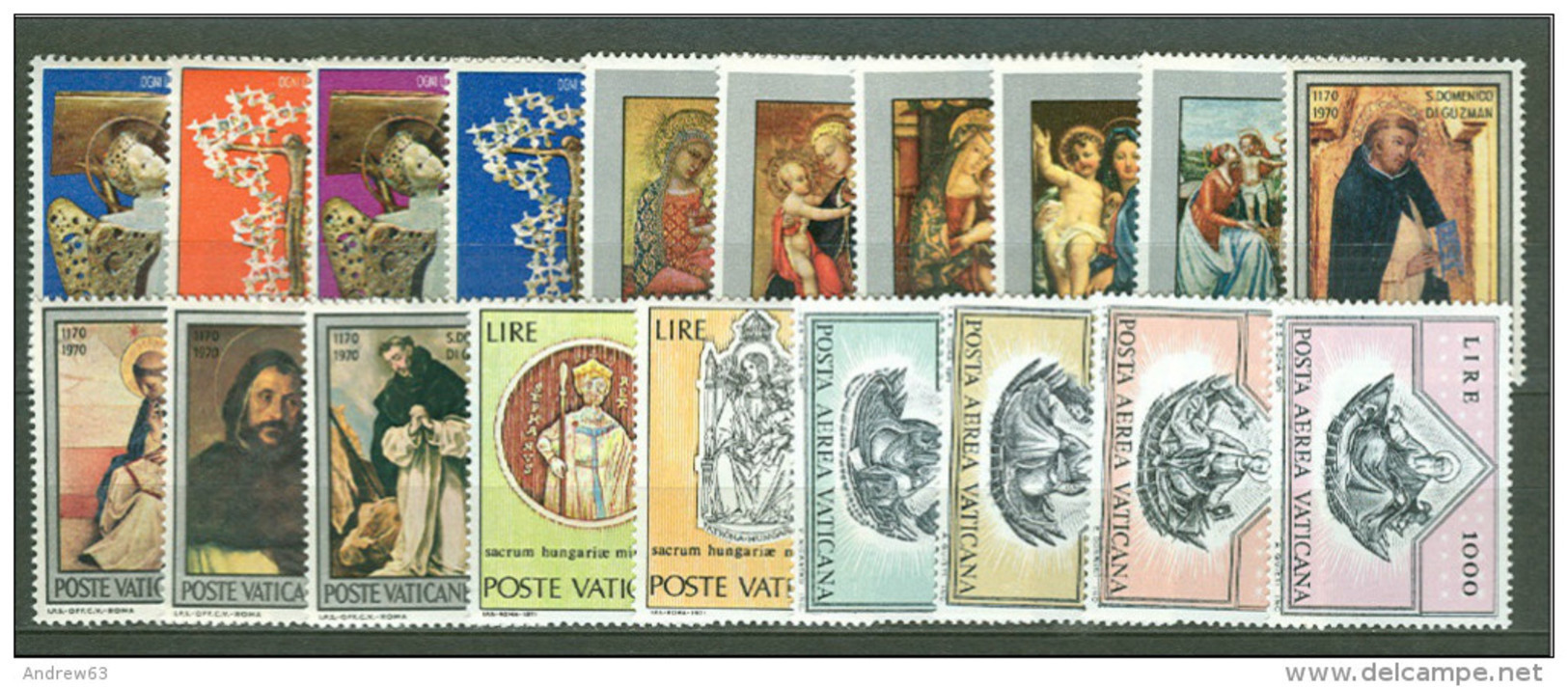 VATICANO - VATICAN - 1971 - Annata Completa + Posta Aerea - 19 Valori - Complete Year - ** MNH/VF - Annate Complete