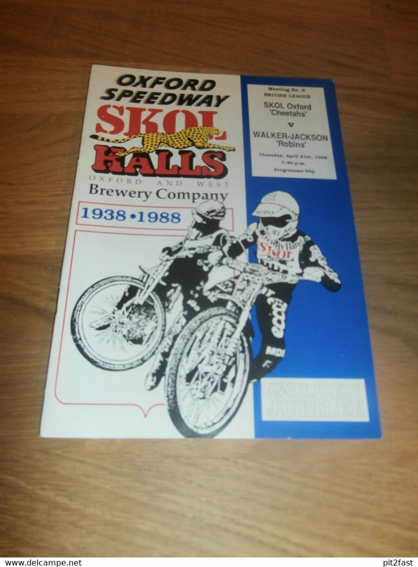 Speedway Oxford , 21.04.1988 , Programmheft / Programm / Rennprogramm , Program !!! - Motos