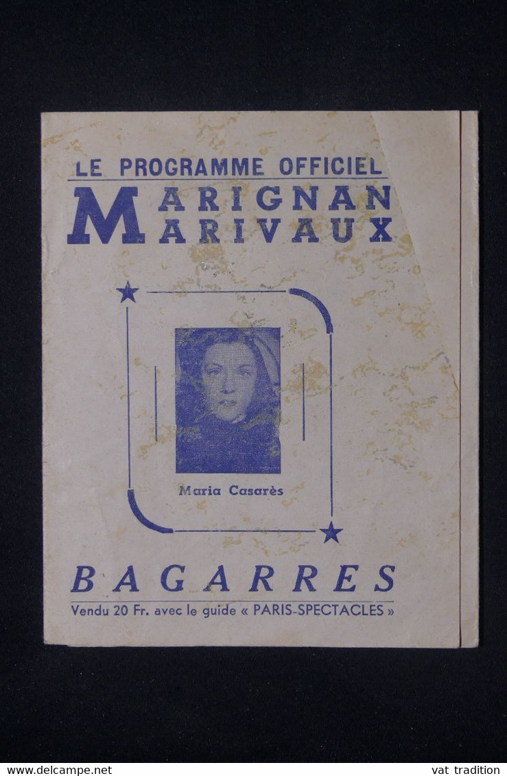 VIEUX PAPIERS - Fascicule De Programme De Marignan Marivaux - Bagarres - L 135492 - Programmi