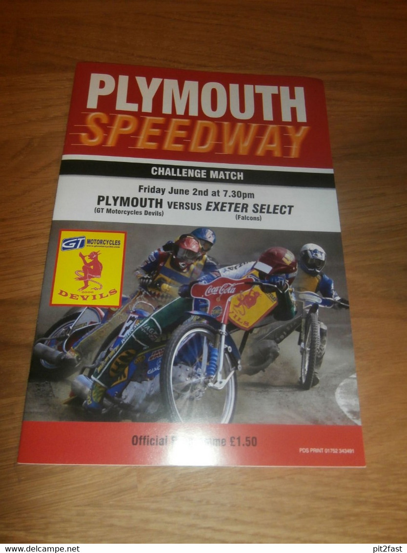 Speedway Plymouth , 2.6.2006 , Exeter , Programmheft / Programm / Rennprogramm , Program !!! - Motos