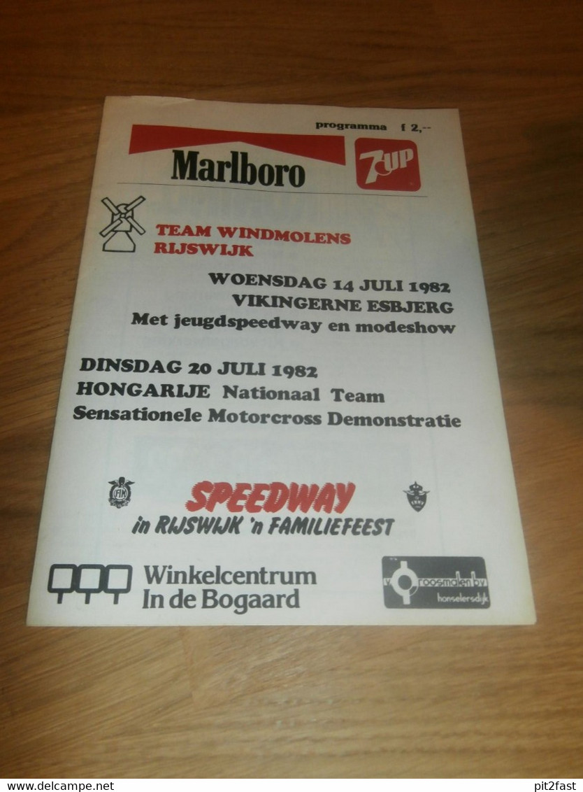 Speedway Windmolens , 20.07.1982 , Programmheft / Programm / Rennprogramm , Program !!! - Motos