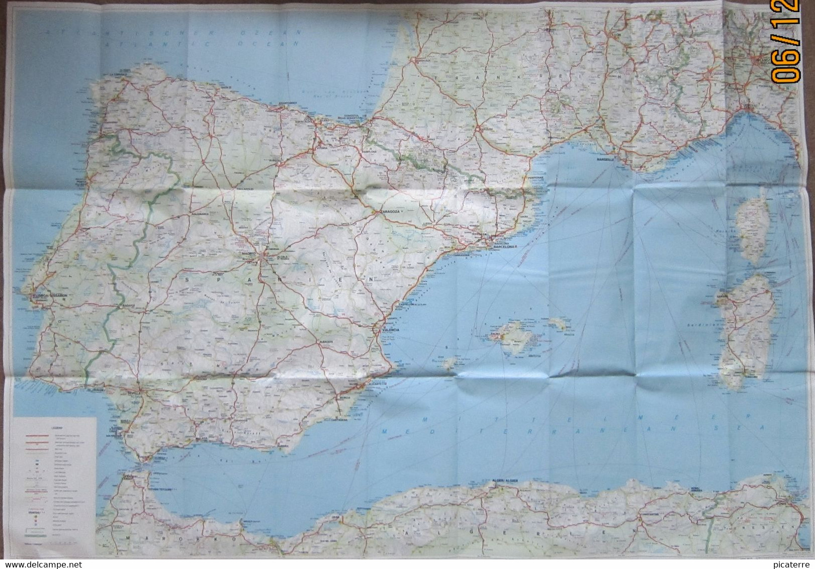 POST FREE UK-Mediterranean Islands-Baedeker's-240 Pages In Protective Cover + Large 1050mm X 740mm 2-sided Map - Europa