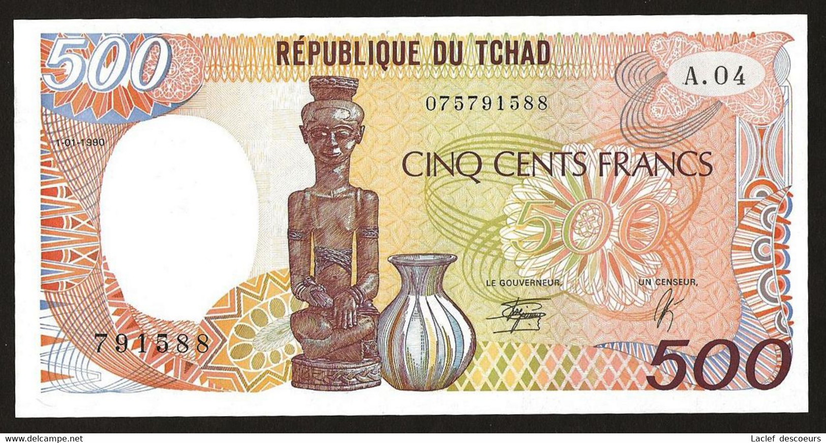Billet De 500 Francs Du Tchad - Tsjaad