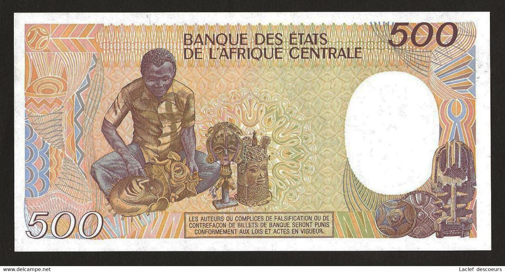 Billet De 500 Francs Du Tchad - Tsjaad