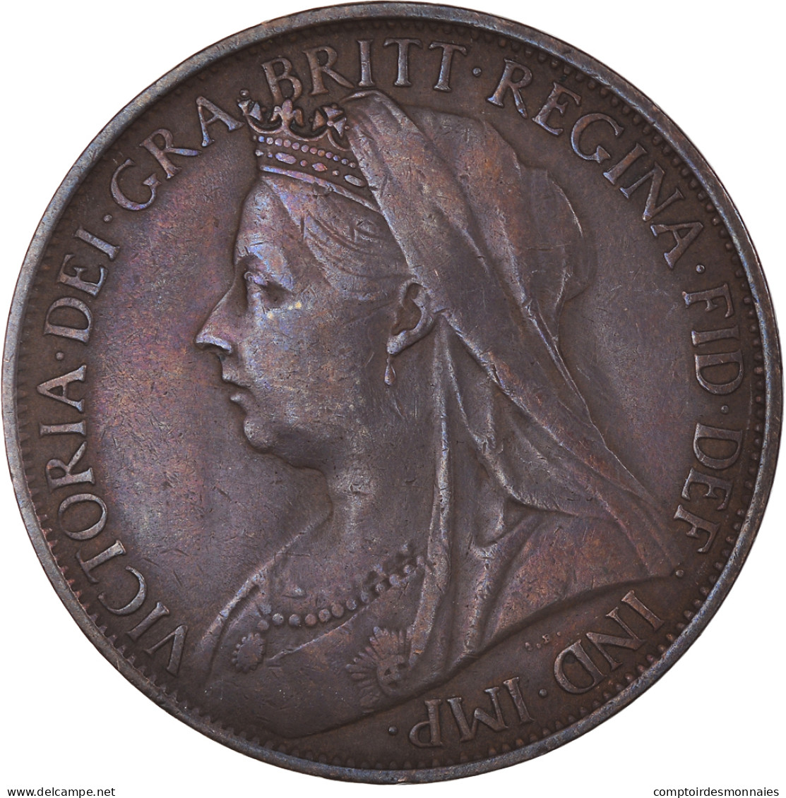 Monnaie, Grande-Bretagne, Victoria, Penny, 1900, TTB+, Bronze, KM:790 - D. 1 Penny