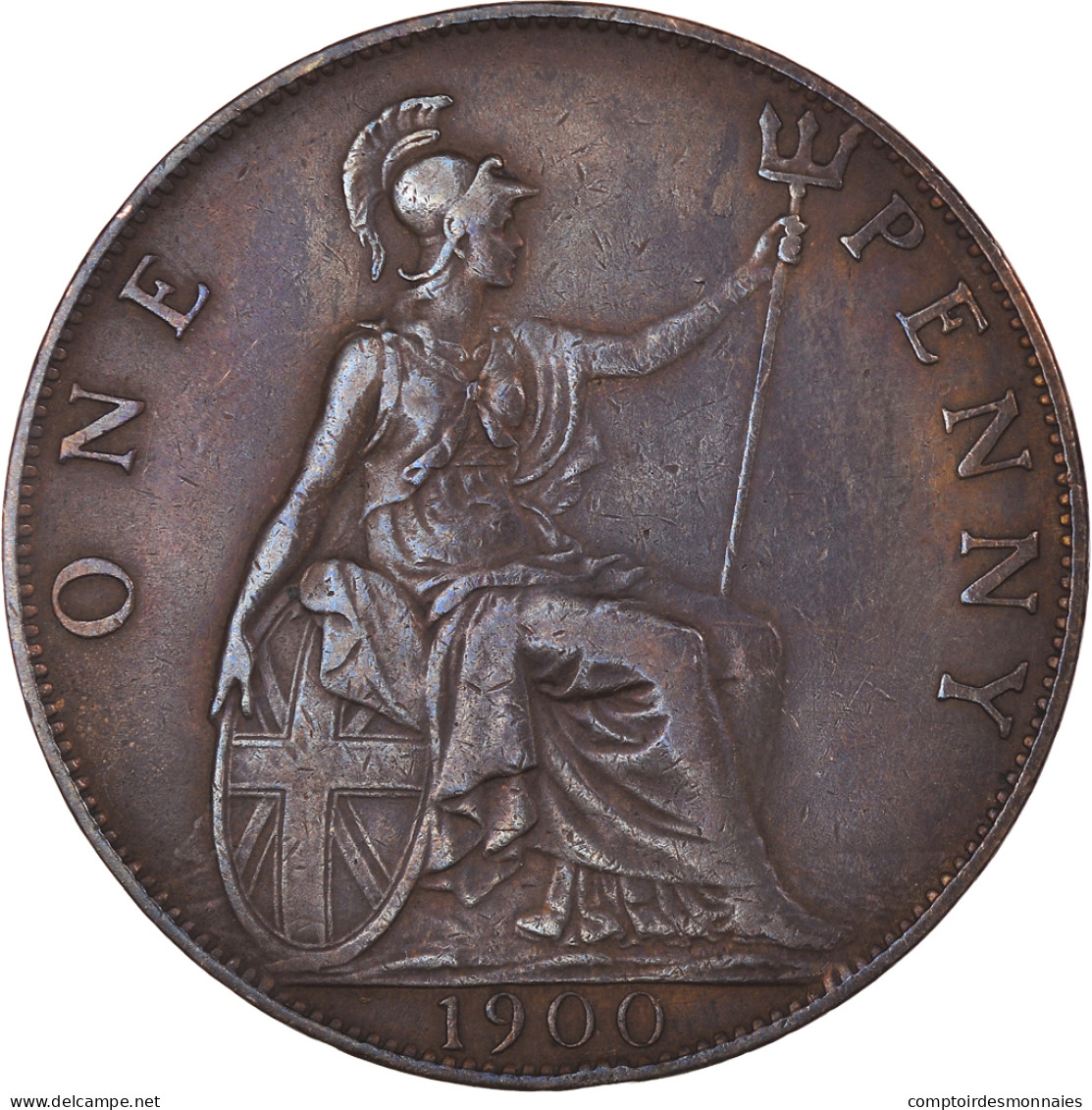 Monnaie, Grande-Bretagne, Victoria, Penny, 1900, TTB+, Bronze, KM:790 - D. 1 Penny