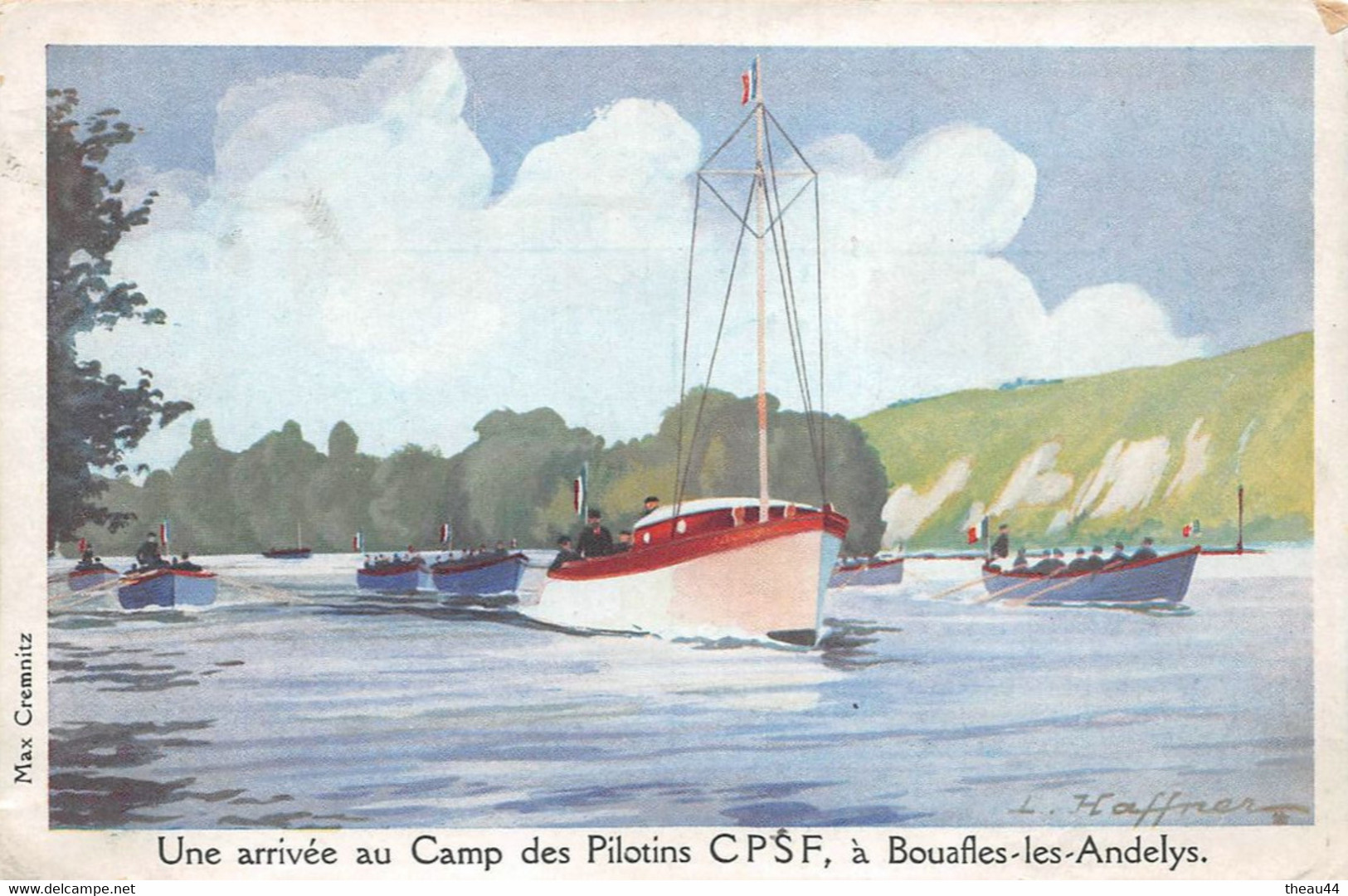 ¤¤   -   Illustrateur " L. HAFFNER "  -  Lot De 6 Cartes De Bateaux     -   ¤¤ - Haffner