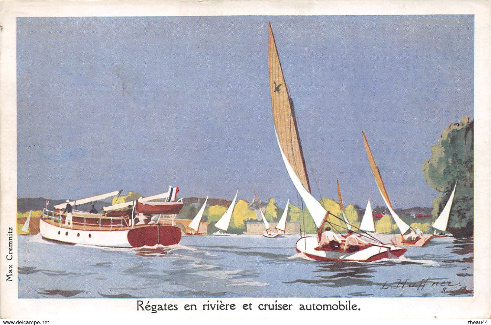 ¤¤   -   Illustrateur " L. HAFFNER "  -  Lot De 6 Cartes De Bateaux     -   ¤¤ - Haffner