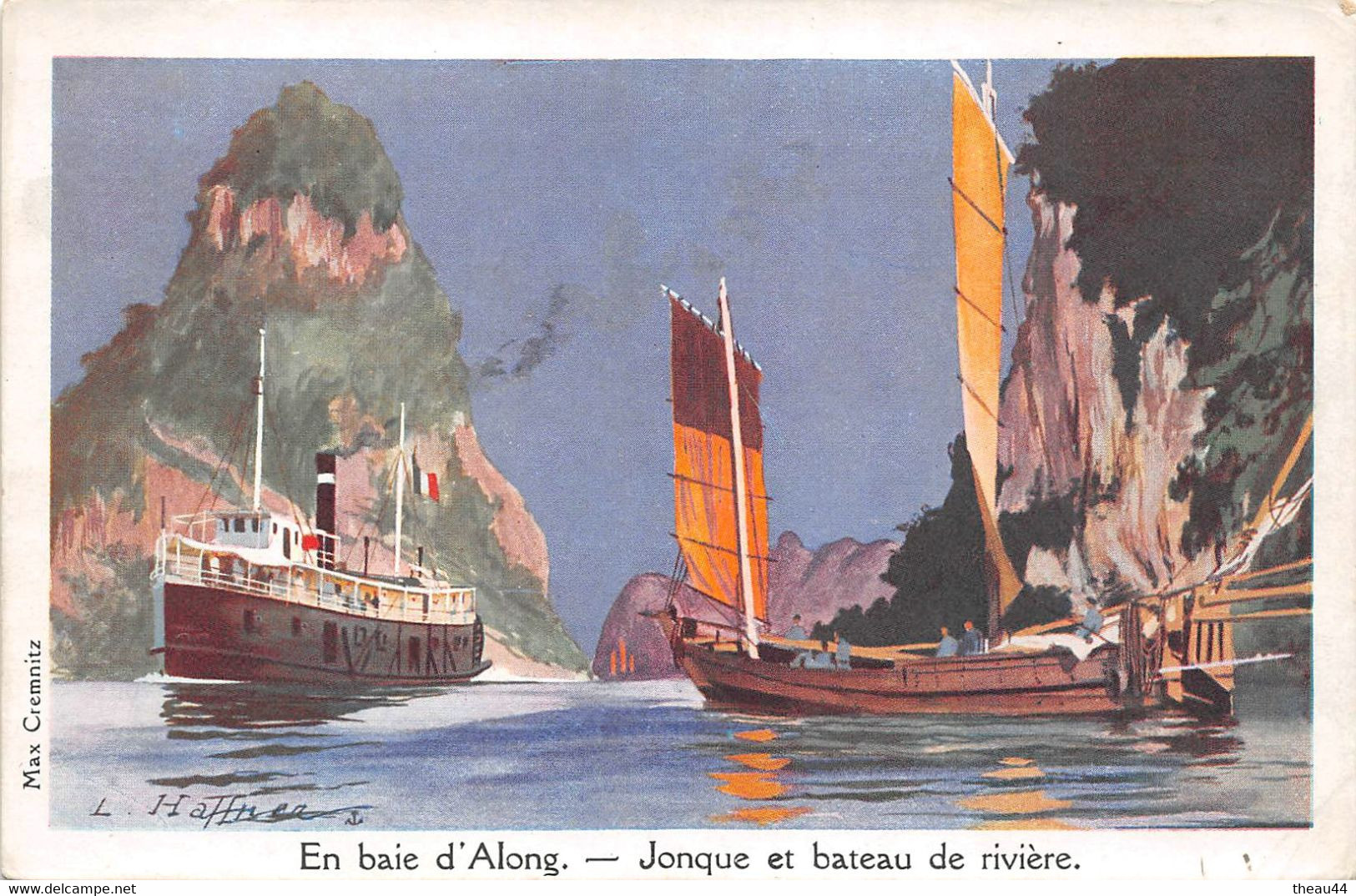 ¤¤   -   Illustrateur " L. HAFFNER "  -  Lot de 6 Cartes de Bateaux     -   ¤¤