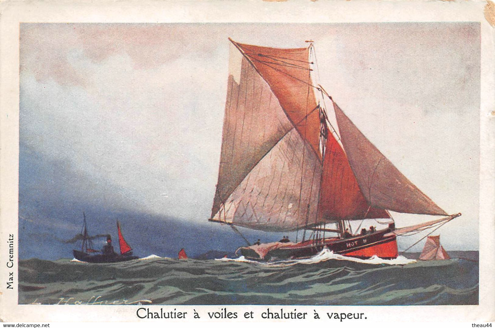 ¤¤   -   Illustrateur " L. HAFFNER "  -  Lot de 6 Cartes de Bateaux     -   ¤¤