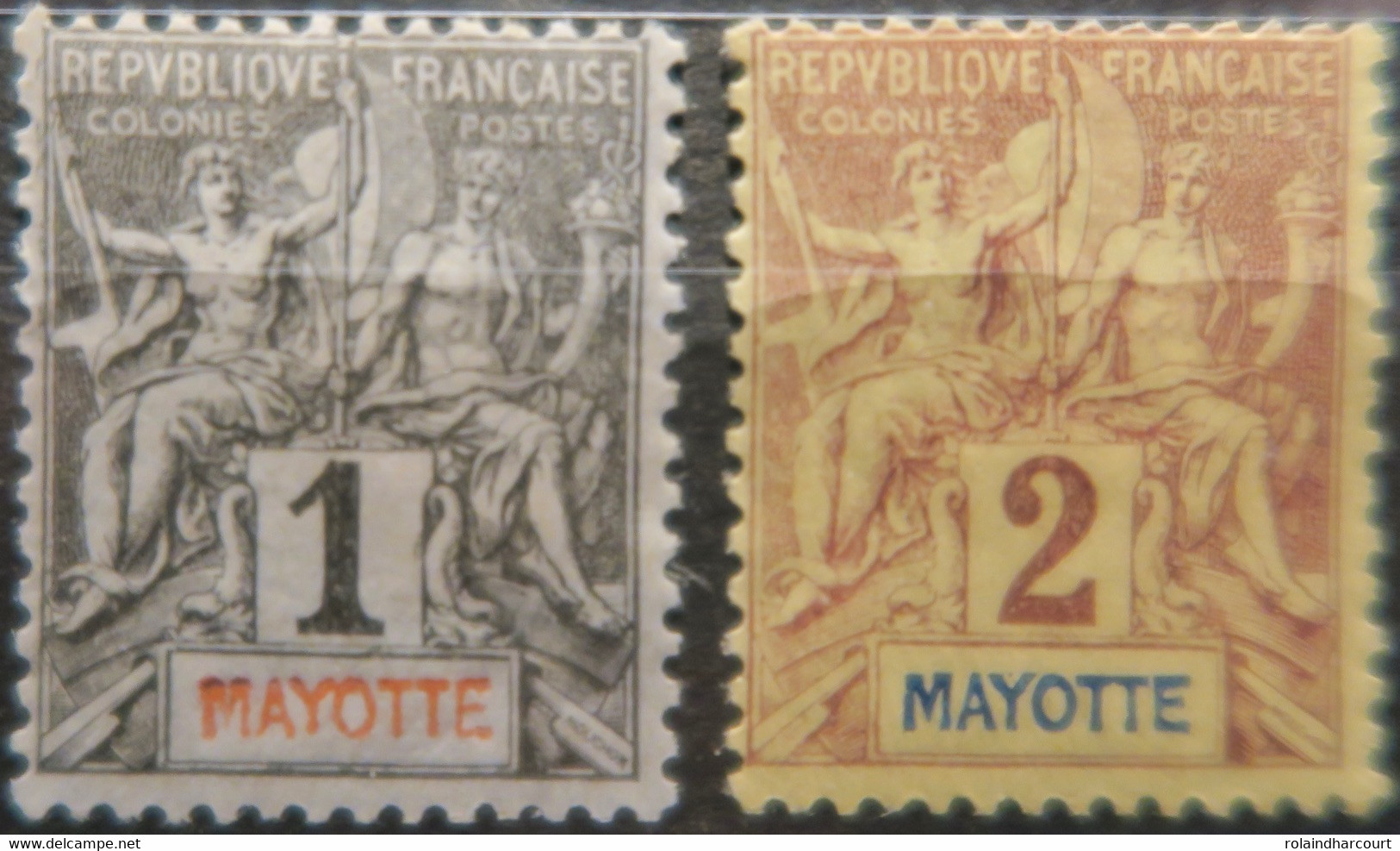 LP3844/751 - 1892/1899 - COLONIES FRANÇAISES - MAYOTTE - N°1 à 2 NEUFS* - Ongebruikt