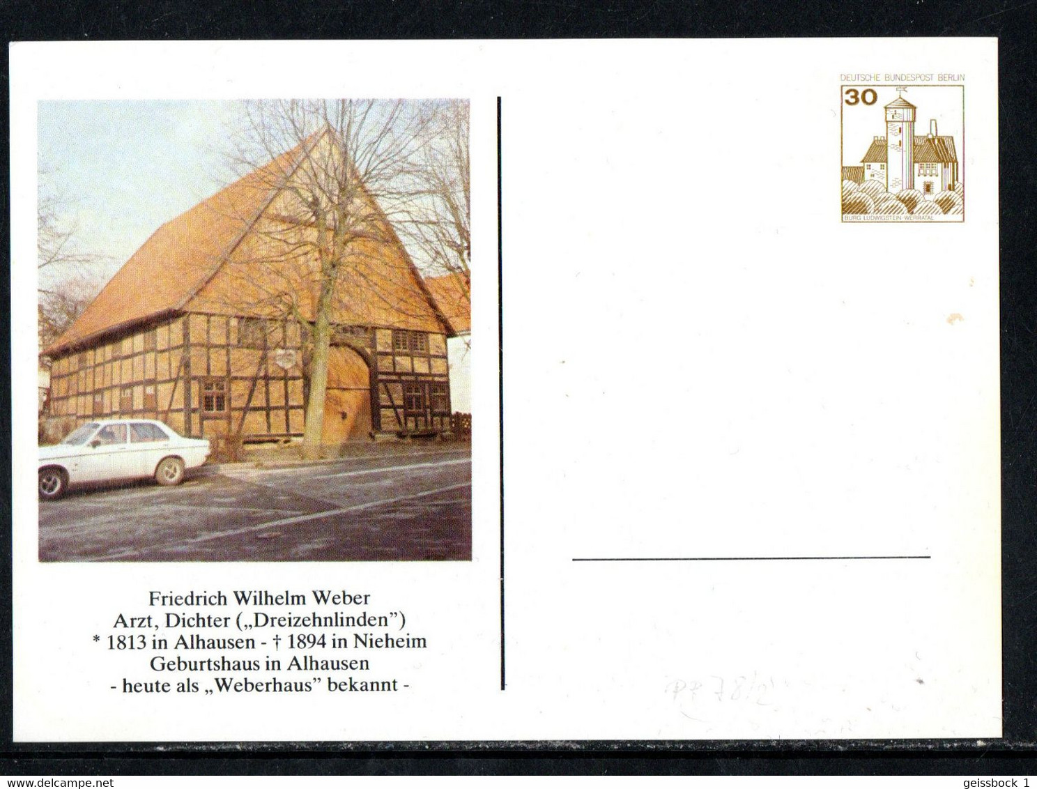 Berlin 1977: PP 78/2:  Postkarte      (B007) - Privatpostkarten - Ungebraucht