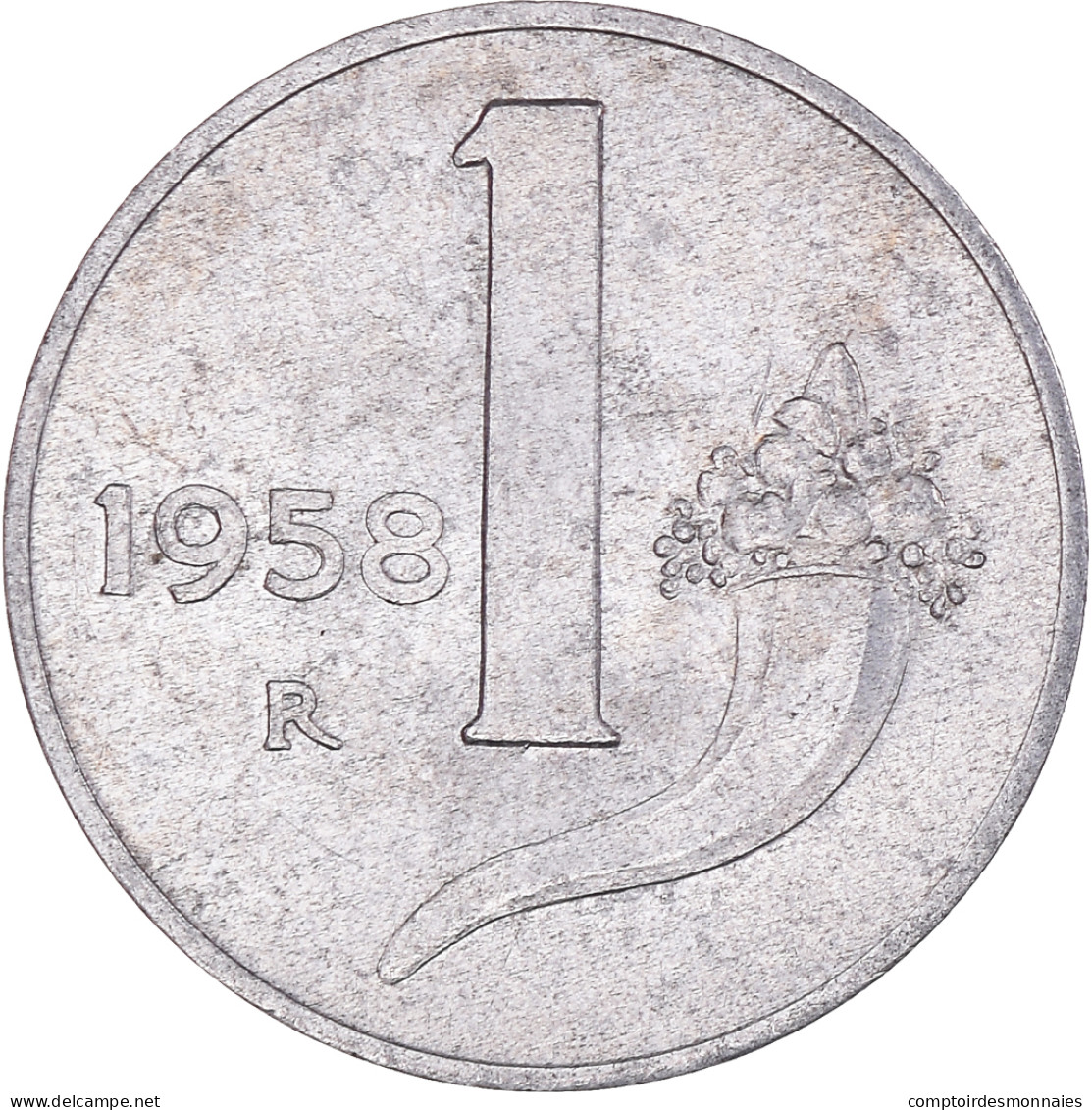 Monnaie, Italie, Lira, 1958, Rome, TB+, Aluminium, KM:91 - 1 Lira