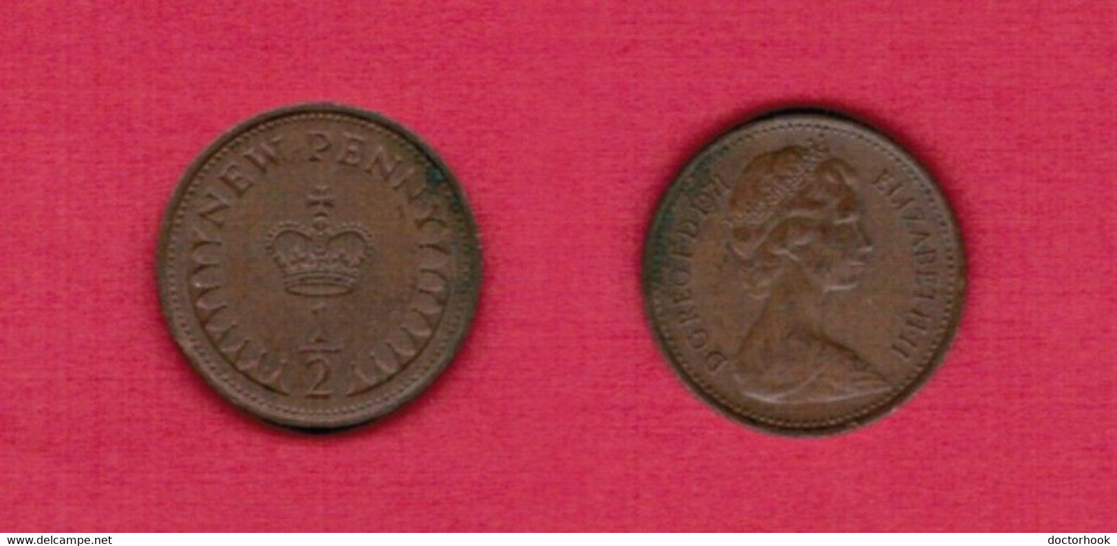 GREAT BRITAIN  1/2 NEW PENNY 1971 (KM # 914) #6867 - 1/2 Penny & 1/2 New Penny