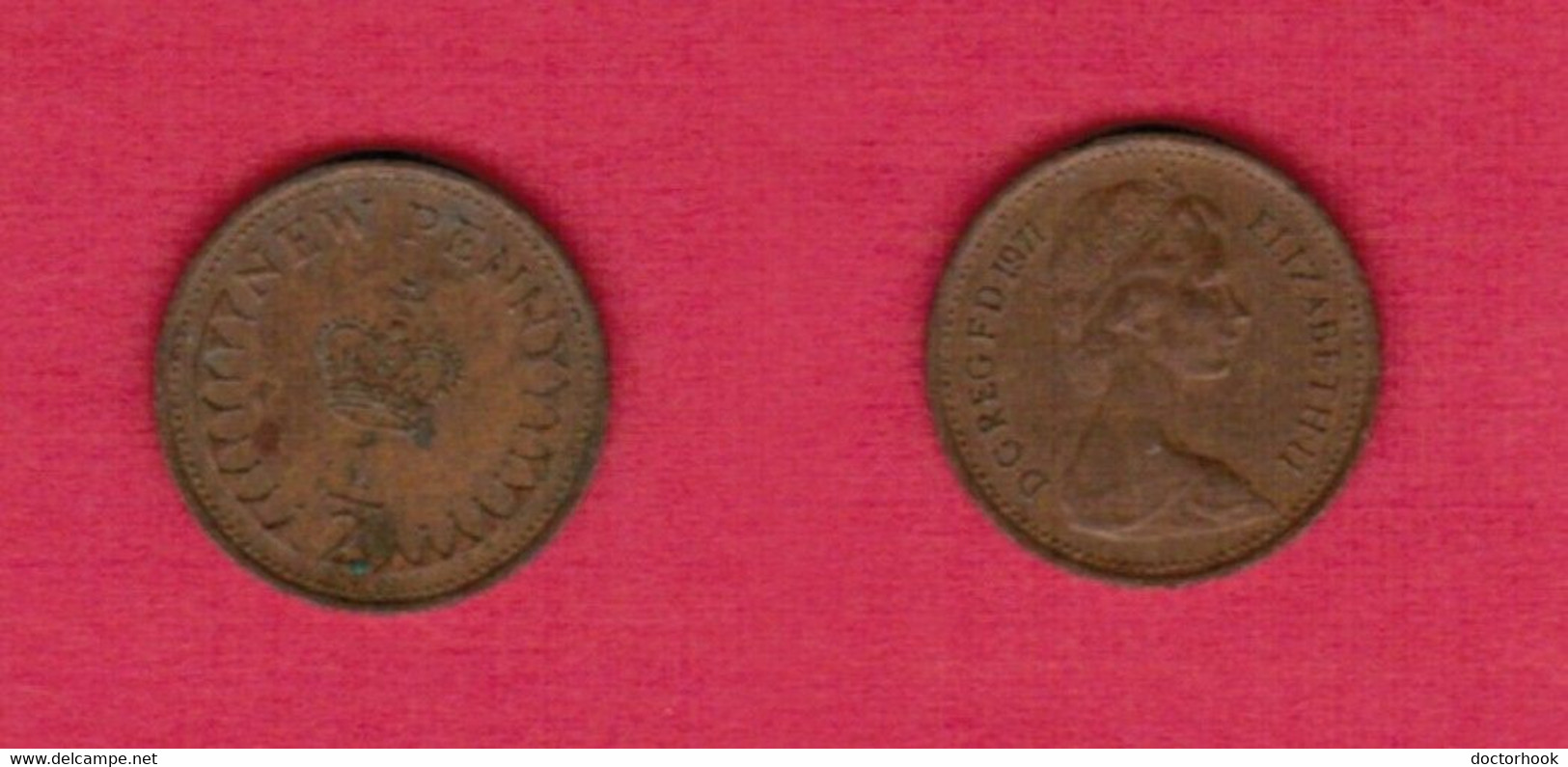 GREAT BRITAIN  1/2 NEW PENNY 1971 (KM # 914) #6868 - 1/2 Penny & 1/2 New Penny