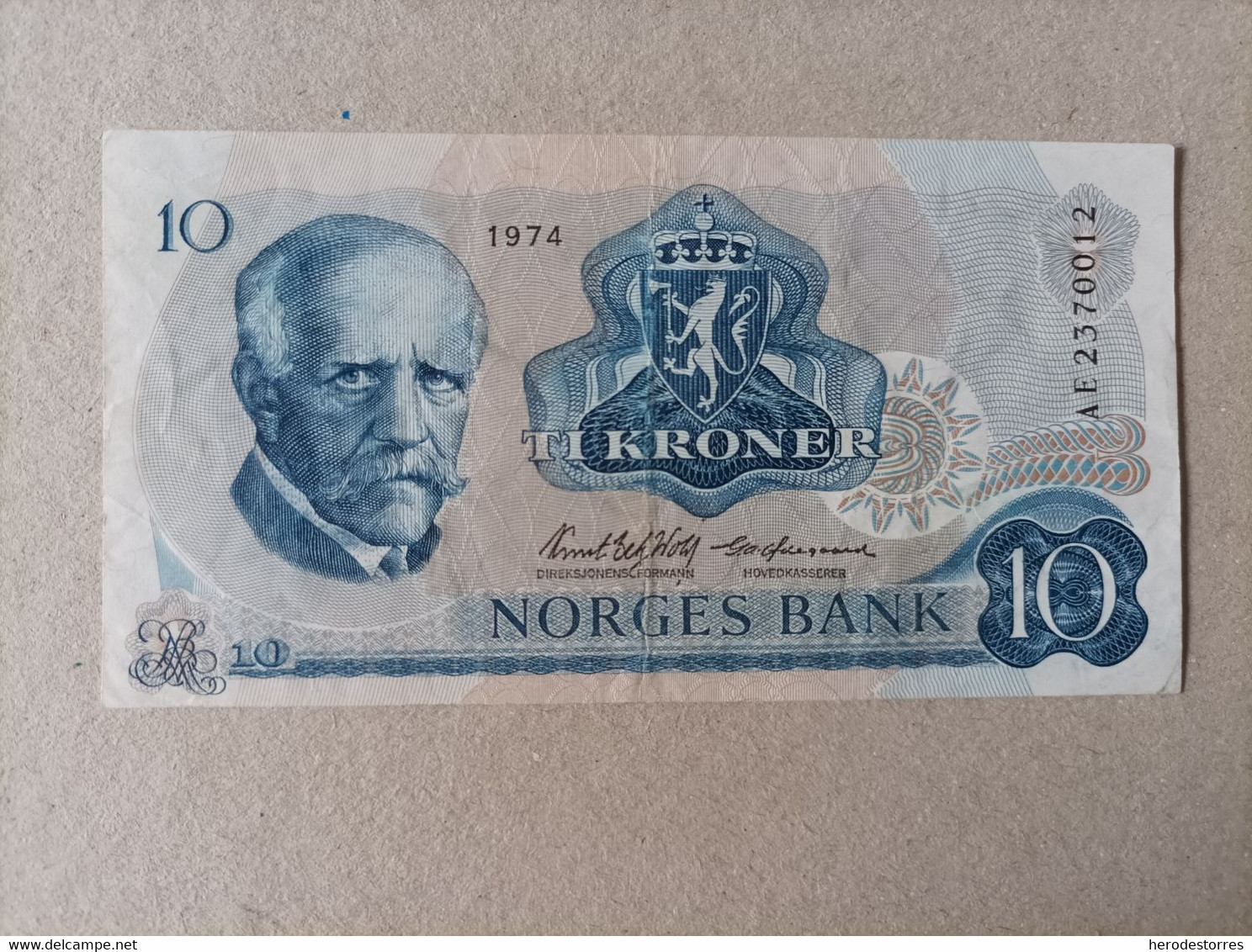 Billete De Noruega De 5 Kroner, Año 1974 - Norvège