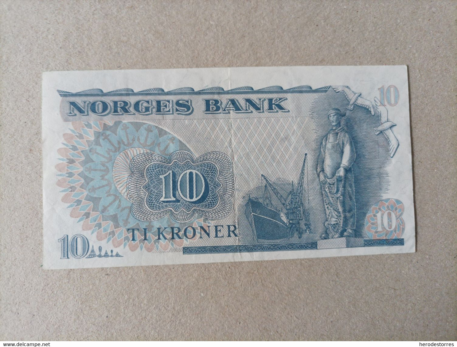 Billete De Noruega De 5 Kroner, Año 1974 - Norvegia