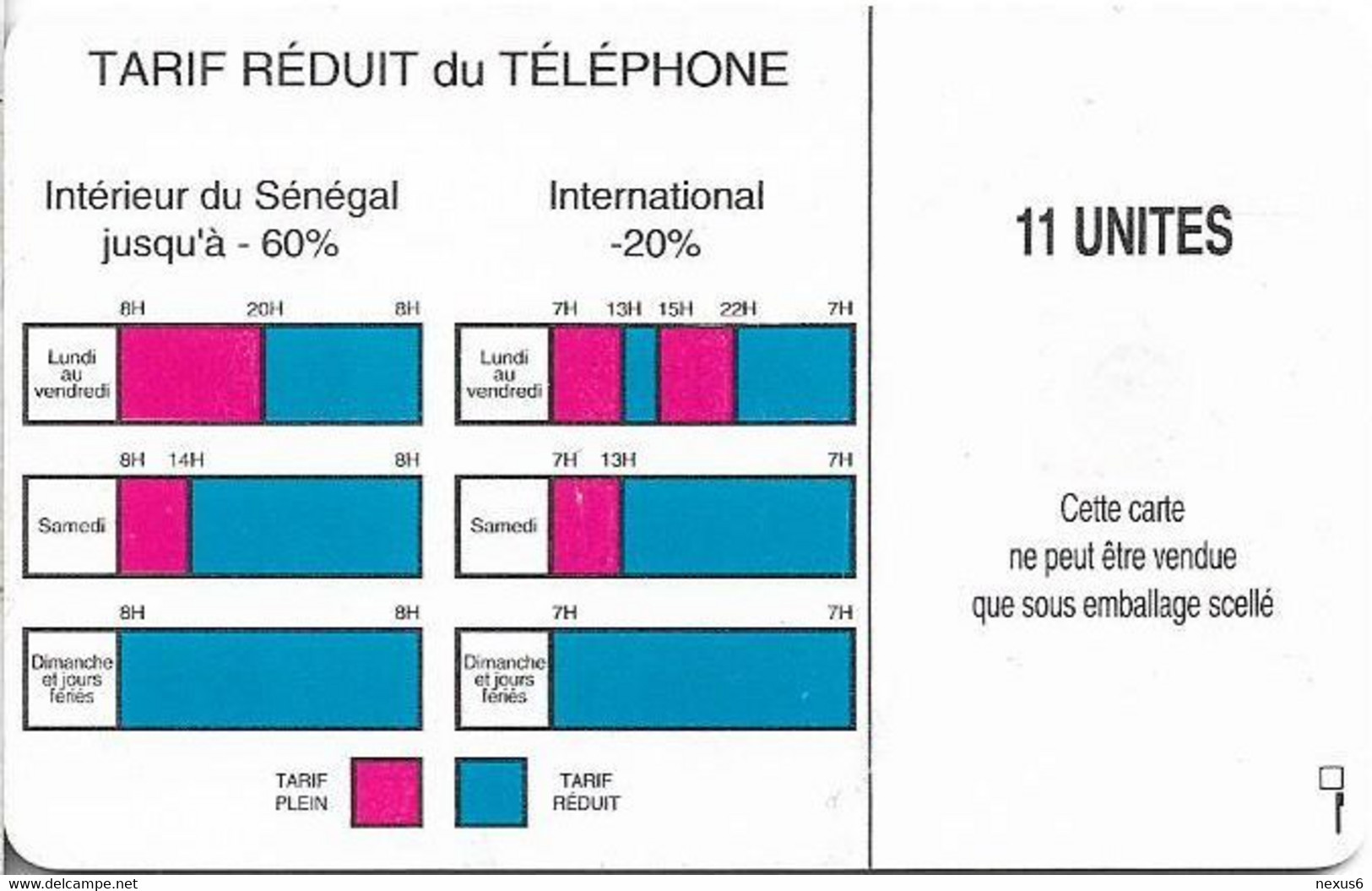 Senegal - Sonatel - Logo - 11Units, Gem1A Symm. Black, NO Transp. Moreno, Used - Senegal