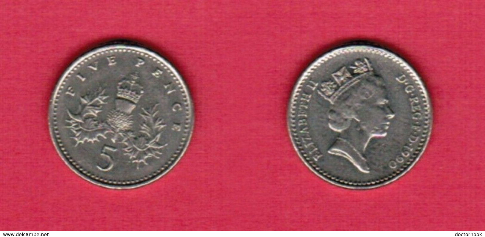 GREAT BRITAIN  5 PENCE 1990 (KM # 937b) #6874 - 5 Pence & 5 New Pence