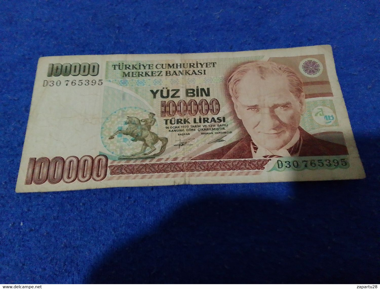 TÜRKİYE -100 000 TL.-D30 - Turquie