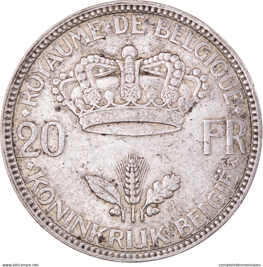 Monnaie, Belgique, Leopold III, 20 Francs, 20 Frank, 1935, TTB, Argent, KM:105 - 20 Frank