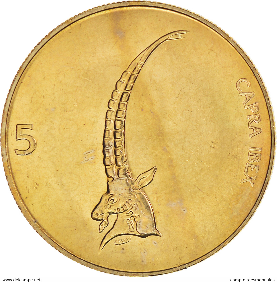 Monnaie, Slovénie, 5 Tolarjev, 2000, Kremnica, FDC, Nickel-Cuivre, KM:6 - Slovénie