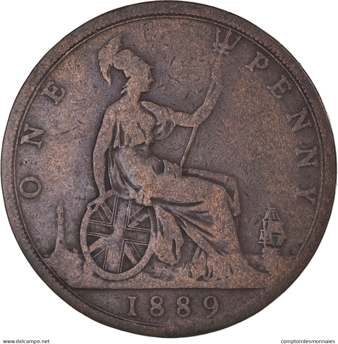 Monnaie, Grande-Bretagne, Victoria, Penny, 1889, TB+, Bronze, KM:755 - D. 1 Penny