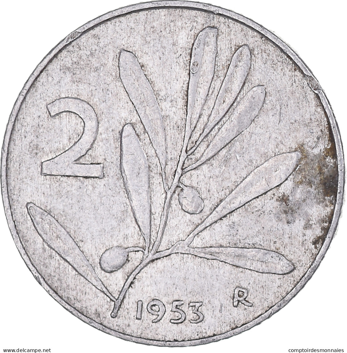 Monnaie, Italie, 2 Lire, 1953, Rome, TB, Aluminium, KM:94 - 2 Liras