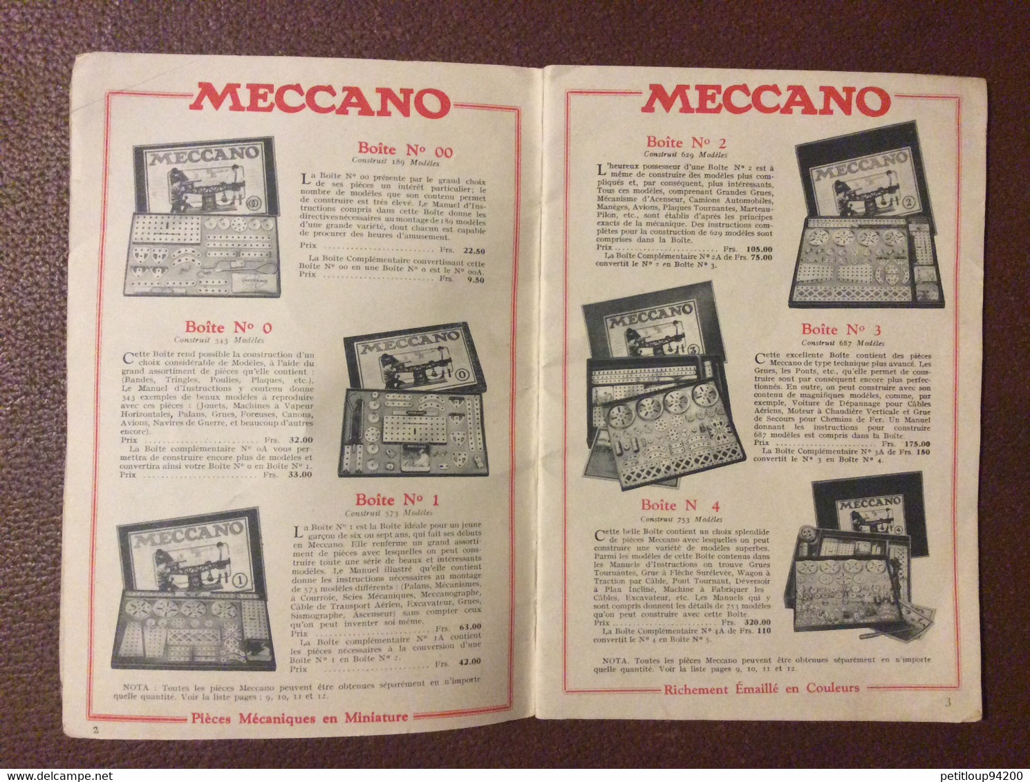 JEU DE CONSTRUCTION  MECCANO + Catalogue MECCANO & Trains HORNBY + Valise  ANNEES 1930