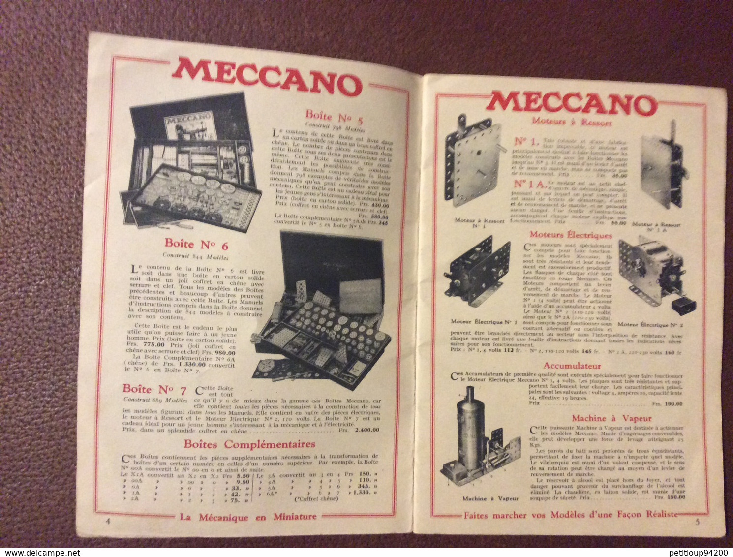 JEU DE CONSTRUCTION  MECCANO + Catalogue MECCANO & Trains HORNBY + Valise  ANNEES 1930