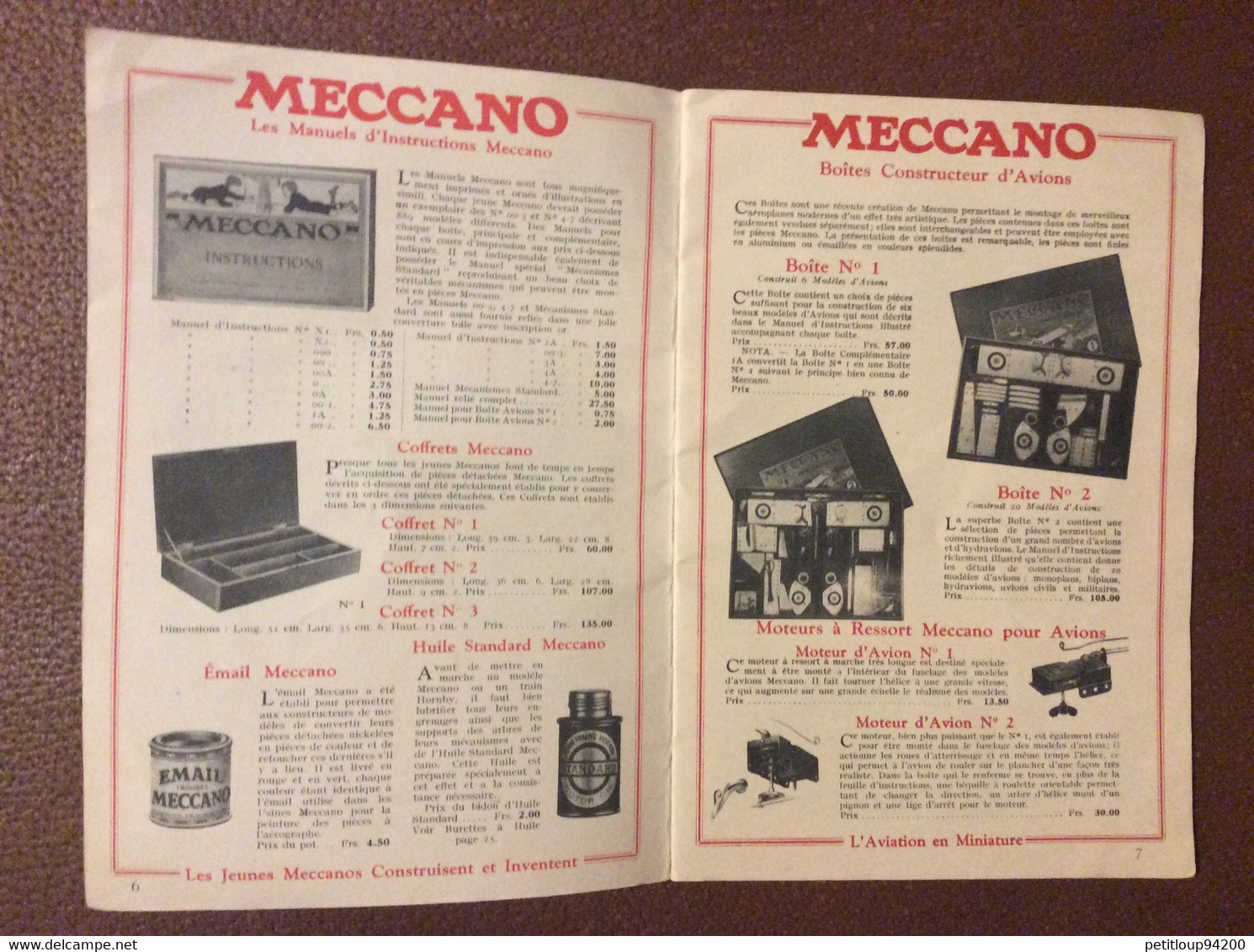 JEU DE CONSTRUCTION  MECCANO + Catalogue MECCANO & Trains HORNBY + Valise  ANNEES 1930