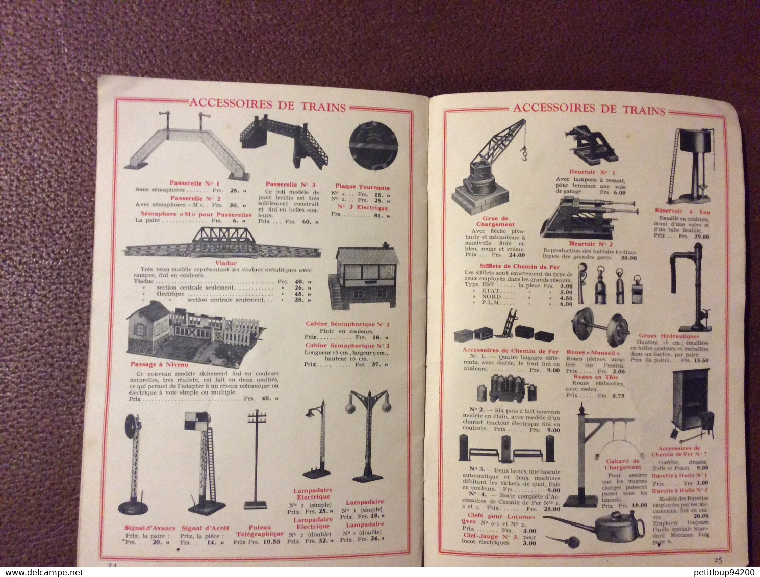 JEU DE CONSTRUCTION  MECCANO + Catalogue MECCANO & Trains HORNBY + Valise  ANNEES 1930