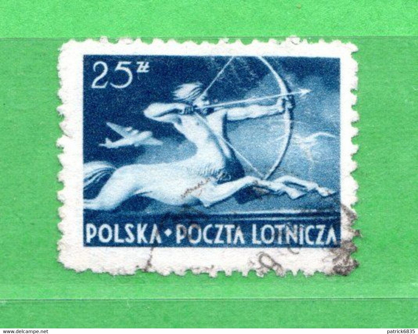 (Us.5) POLONIA ° - AIRMAIL - 1948 - CENTAURE.  Yv. 19. Oblitéré Come Scansione - Gebruikt