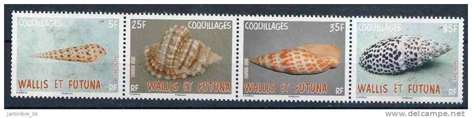 2012 WALLIS ET FUTUNA 776-79 **coquillages,  Bande De 4 - Neufs