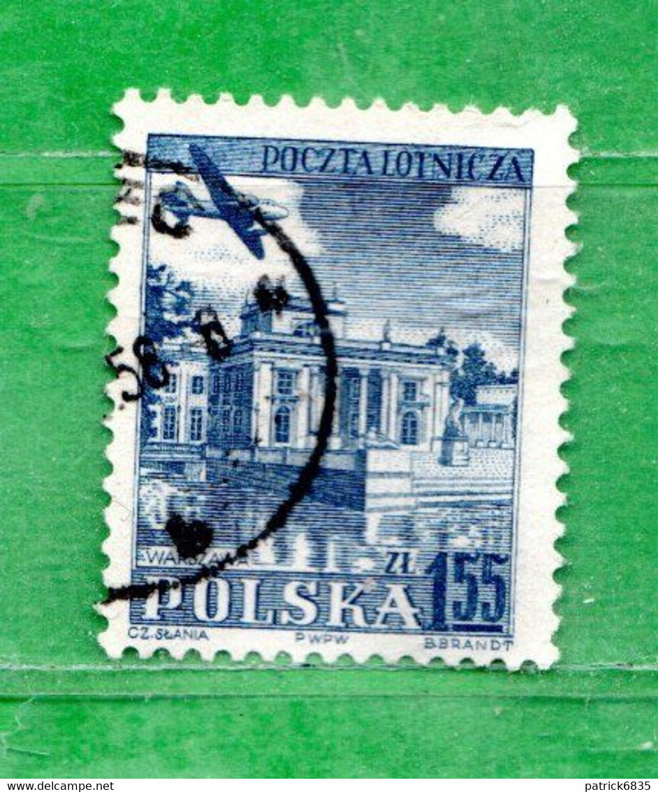 (Us.5) POLONIA ° - AIRMAIL - 1954 - Villes Diverses.  Yv. 38.  Oblitéré Come Scansione - Gebraucht