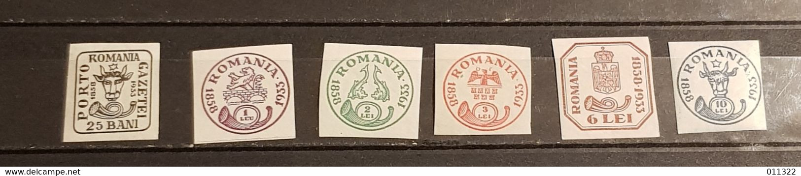 ROMÂNIA THE 75TH ANNIVERSARY OF THE Bison HEAD STAMPS ONLY 6 VAL  IMPERFORED GUM WITHE LOOK SCANN - Other & Unclassified