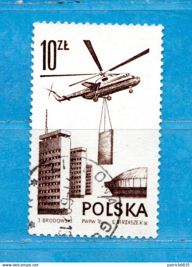 (Us.5) POLONIA ° - AIRMAIL - 1976 - AVIONS.  Yv. 56.  Oblitéré Come Scansione - Gebraucht