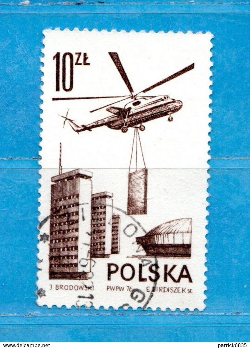 (Us.5) POLONIA ° - AIRMAIL - 1976 - AVIONS.  Yv. 56.  Oblitéré Come Scansione - Oblitérés