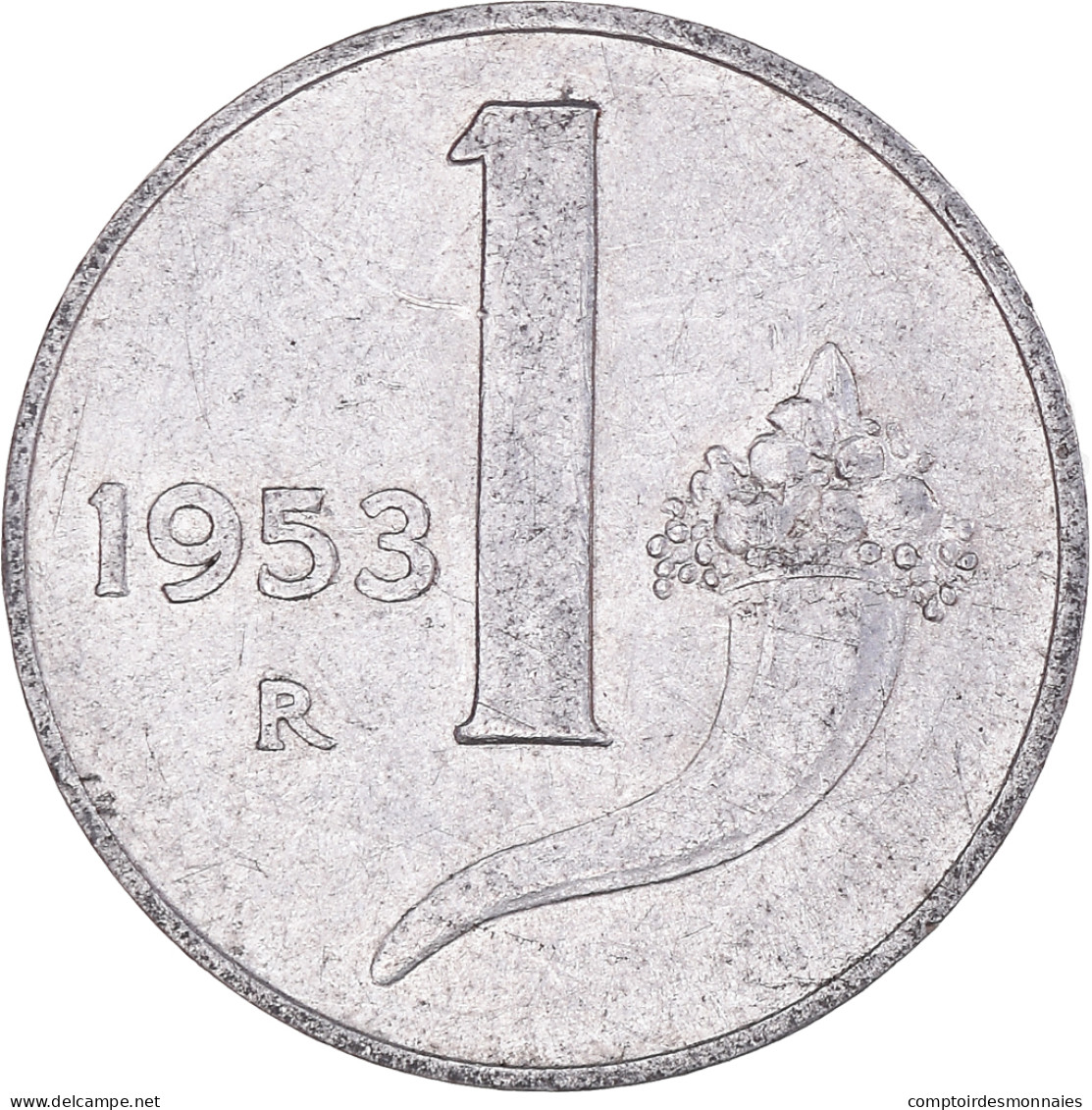 Monnaie, Italie, Lira, 1953, Rome, TB+, Aluminium, KM:91 - 1 Lira