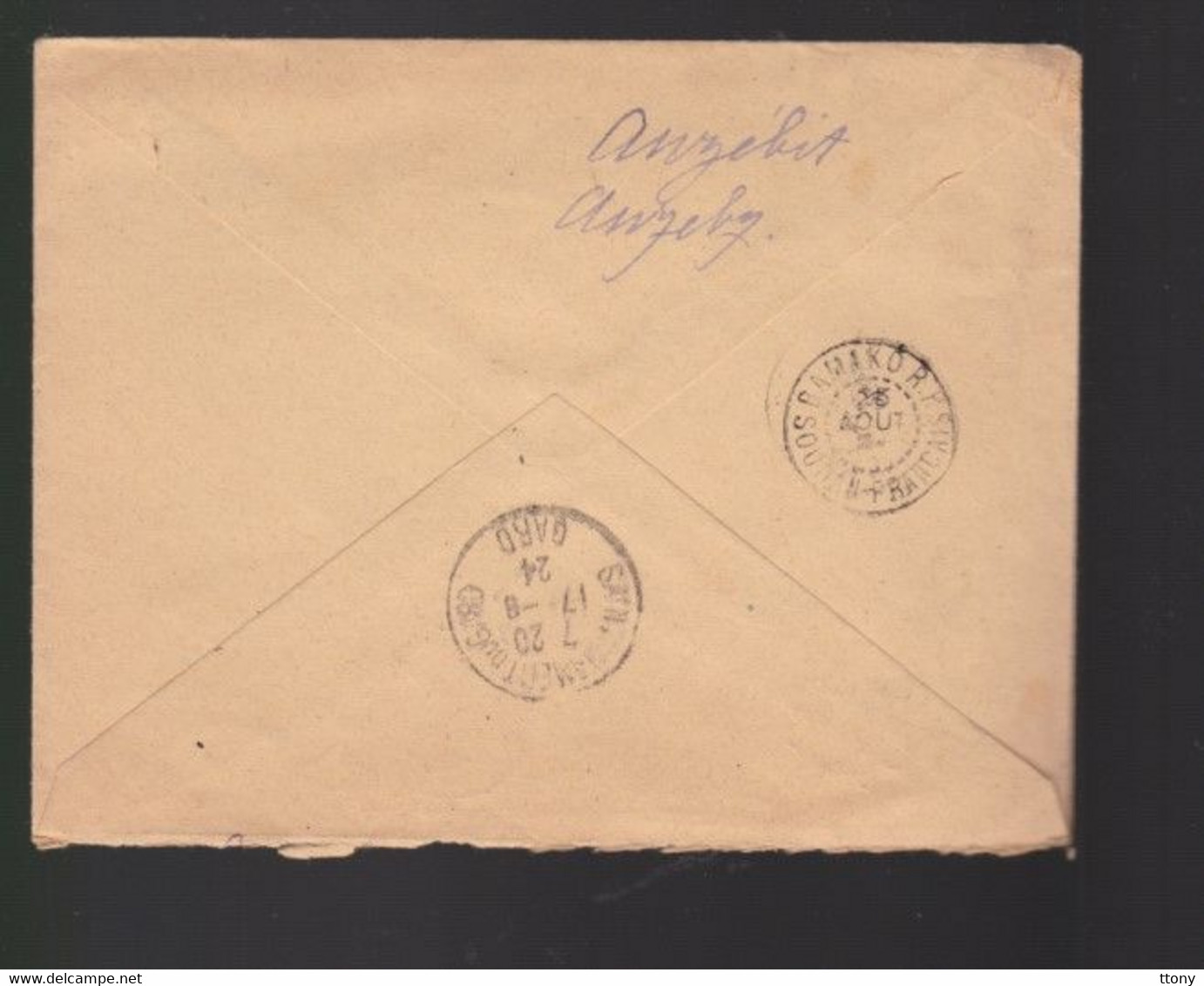1 Timbre Soudan Français  Année 1921  Destination Parignargues    Gard - Cartas & Documentos