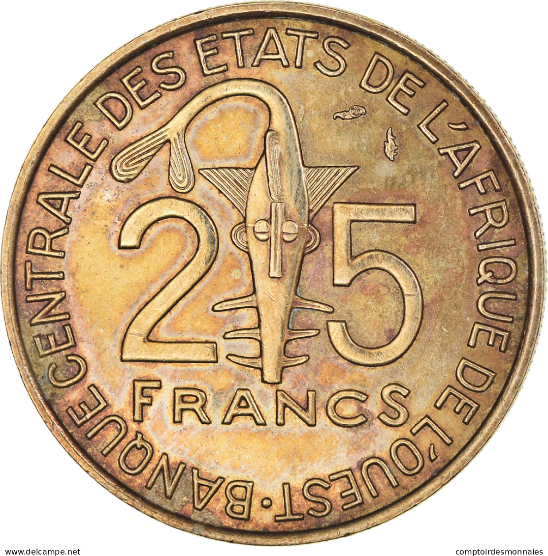 Monnaie, Communauté économique Des États De L'Afrique De L'Ouest, 25 Francs - Costa De Marfil