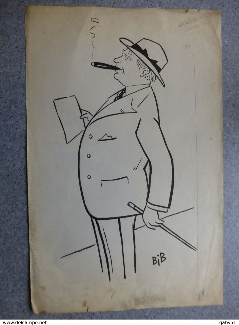 J. COHN, Producteur ? Dessin Original De Georges Breitel, Vers 1925, Encre De Chine, UNIQUE ; G 04 - Dibujos