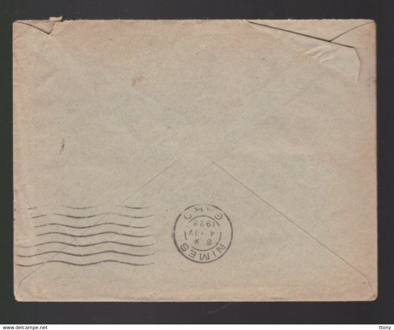 3  Timbres  5 C  15 C Et 30 C  Sur Enveloppe    Niamey   Territoire Du Niger Année 1928   Destination  Nîmes Gard - Lettres & Documents