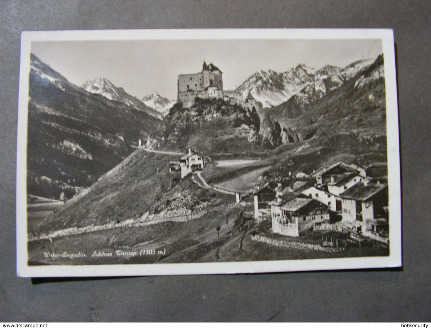 Schloss Tarasp Rhät Bahn Stempel  1931  Foto AK - Tarasp