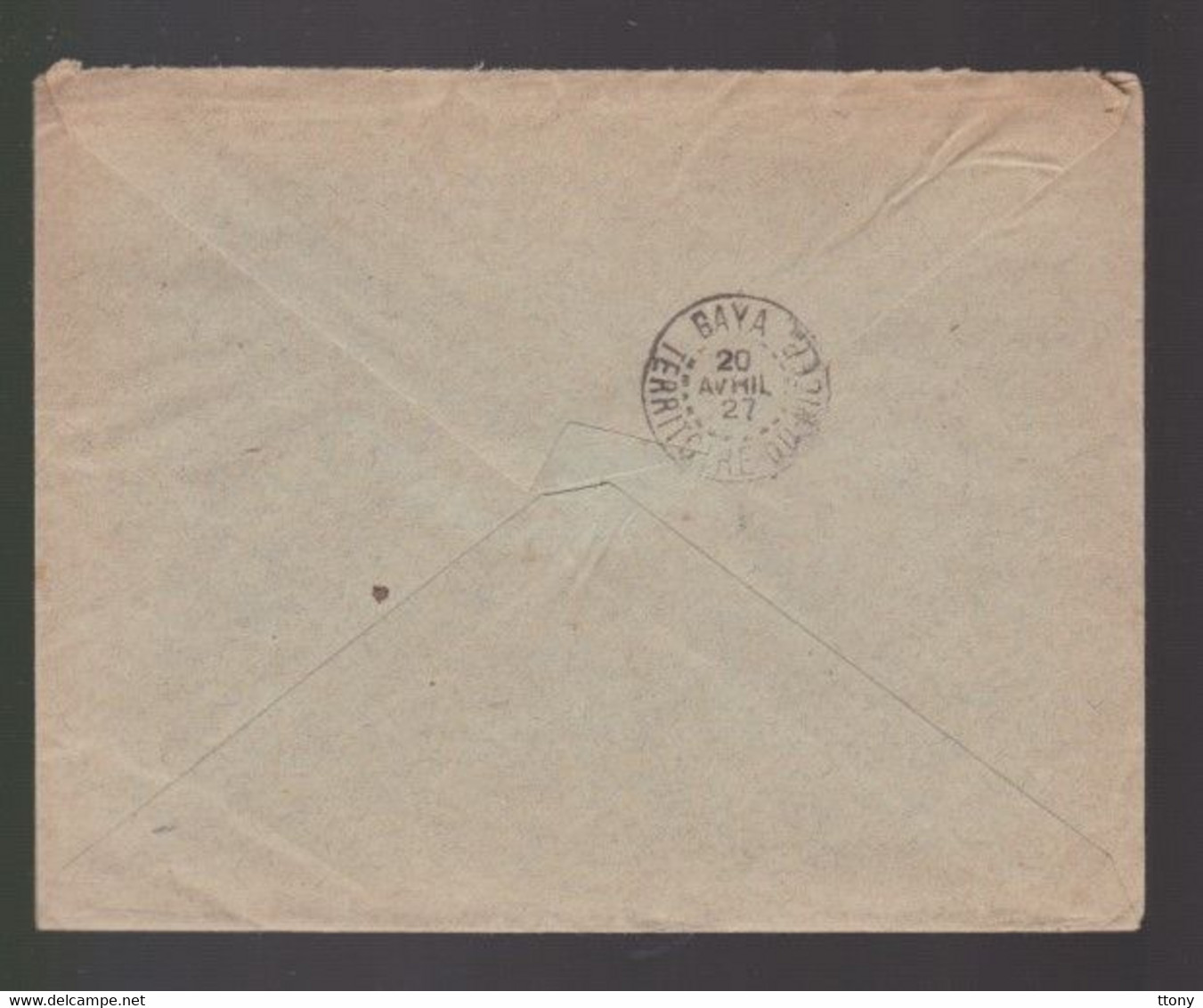 1 Timbre   50 C  Sur Enveloppe    Territoire Du Niger Année 1927   Destination  Nîmes Gard - Cartas & Documentos